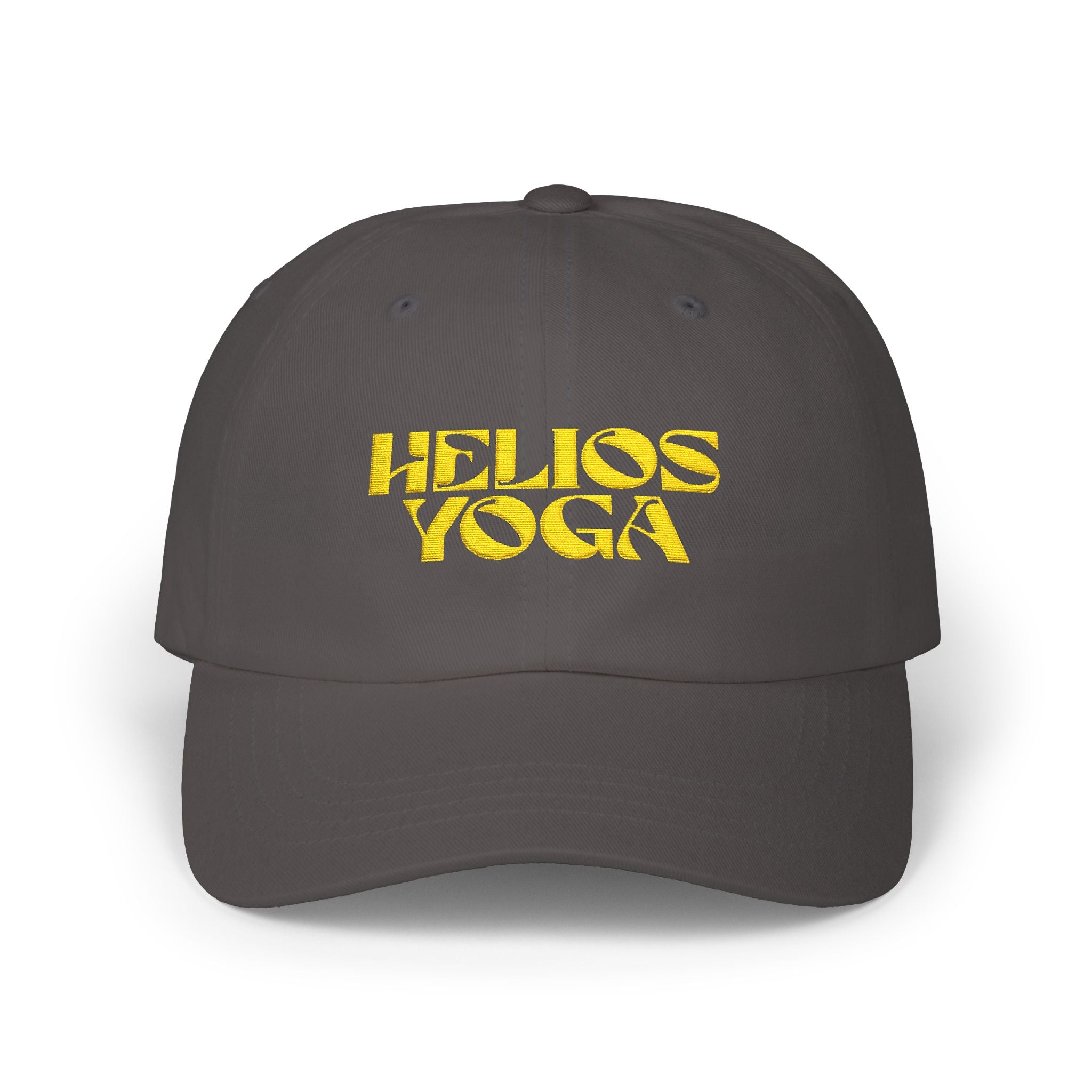 Helios Yoga Embroidered Dad Cap — Green & Yellow Casual Yoga Hat