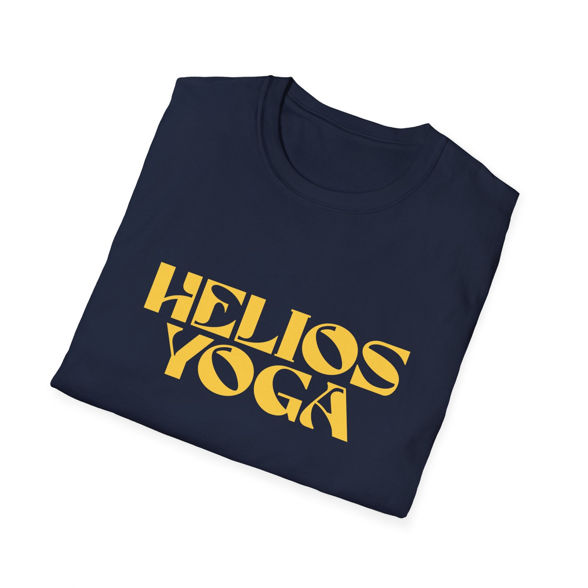 Helios Yoga T-Shirt — Minimal Sun Logo Tee for Yoga & Wellness