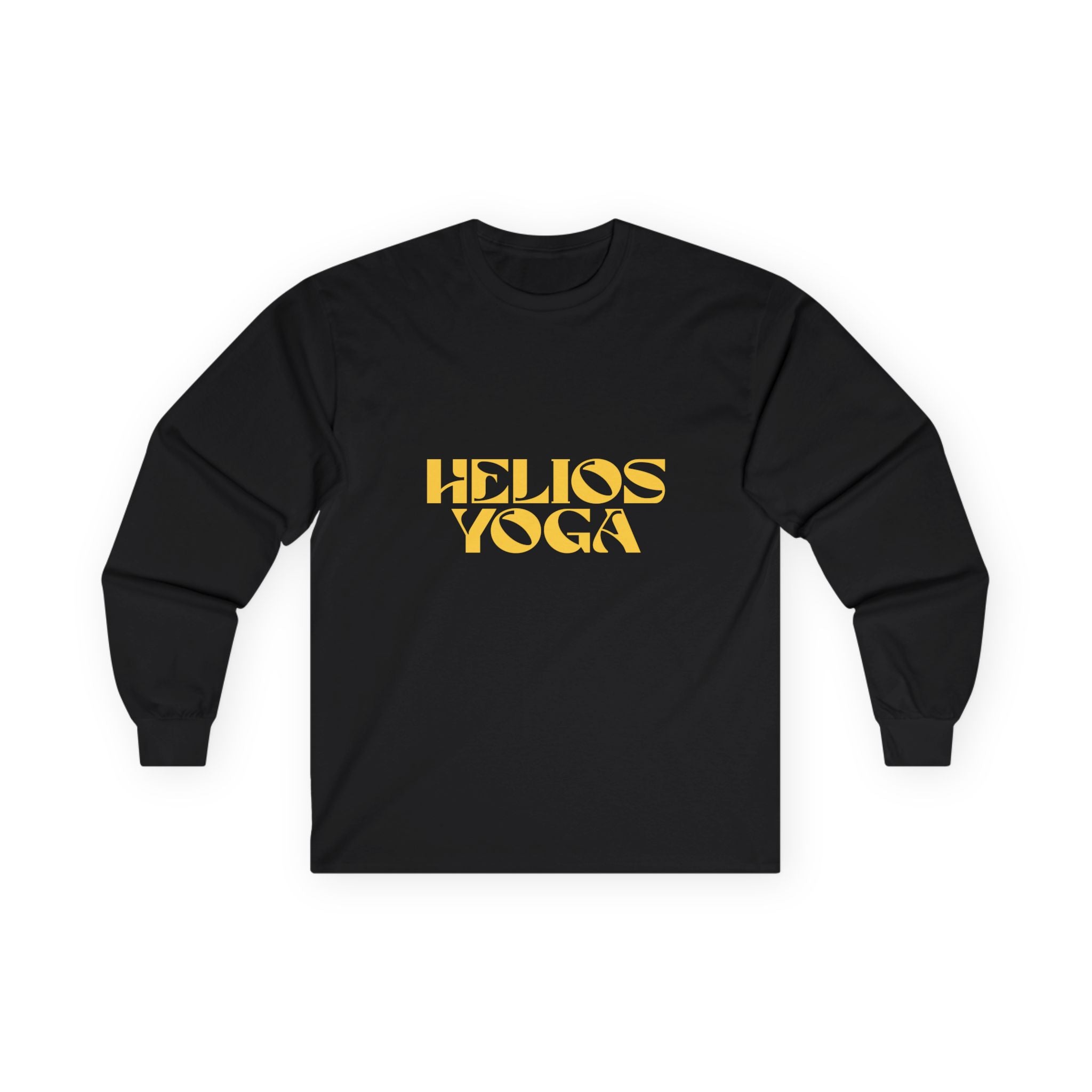 Helios Yoga Long Sleeve Tee — Minimalist Golden Logo