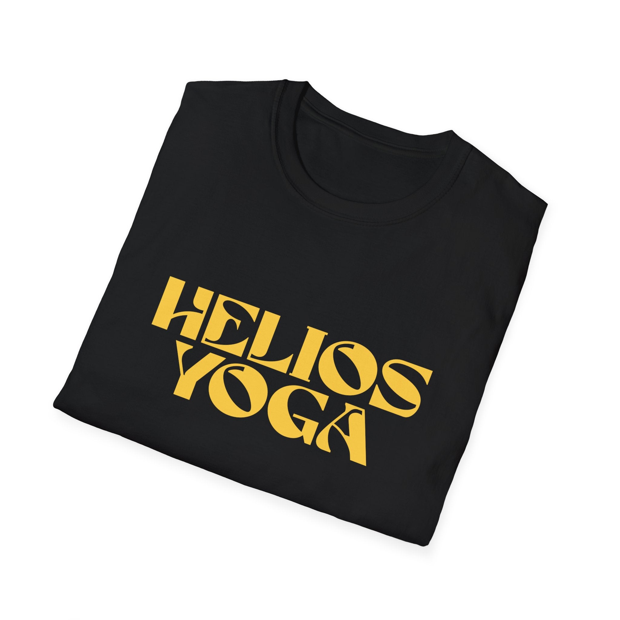 Helios Yoga T-Shirt — Minimal Sun Logo Tee for Yoga & Wellness