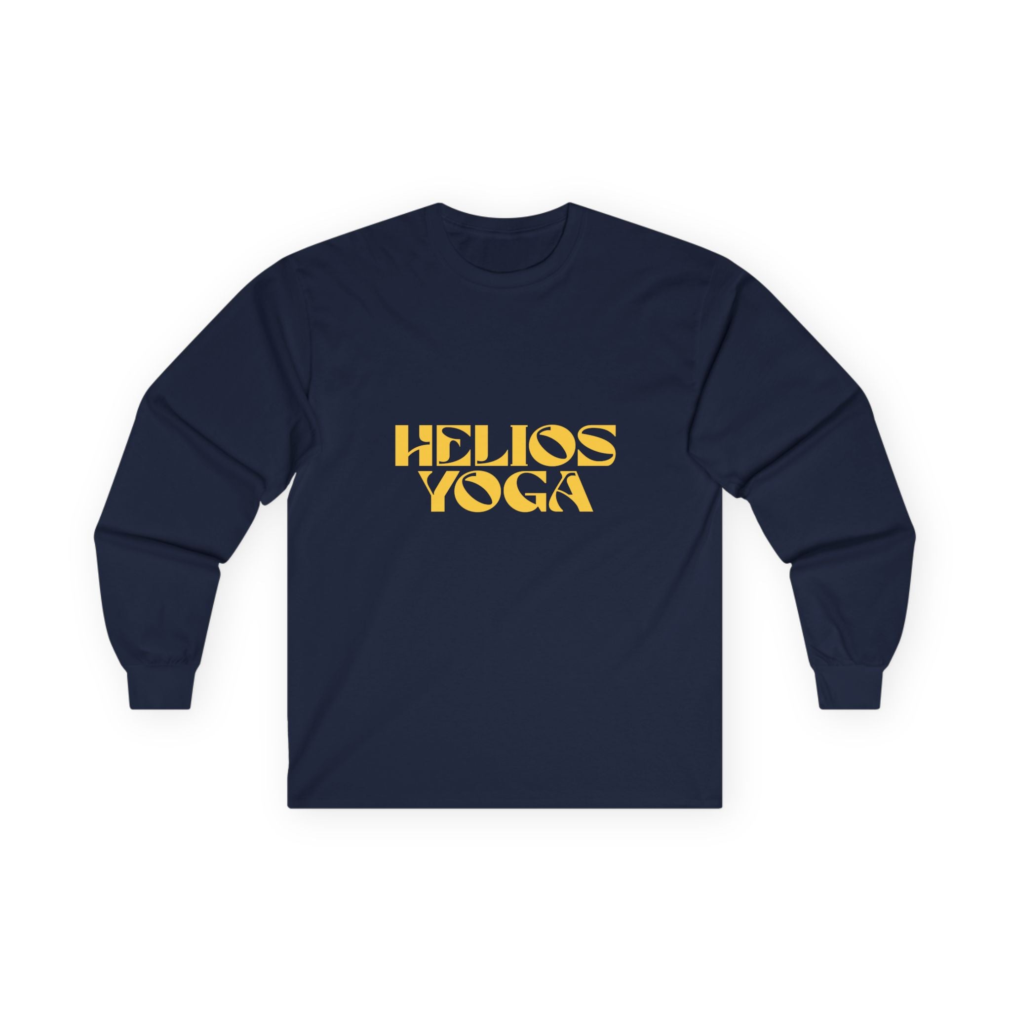 Helios Yoga Long Sleeve Tee — Minimalist Golden Logo
