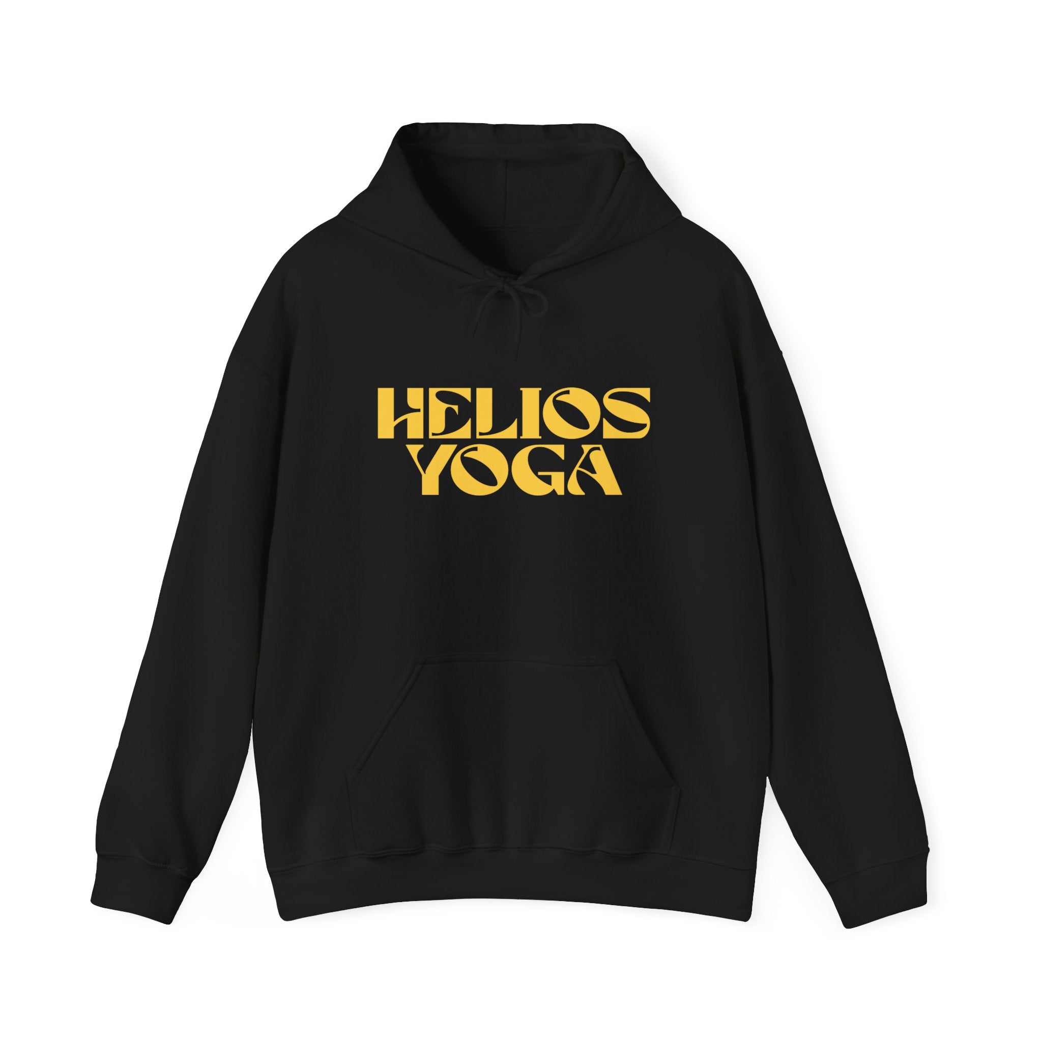 Helios Yoga Hoodie – Retro Gold Logo Pullover for Yoga & Casual Wear
