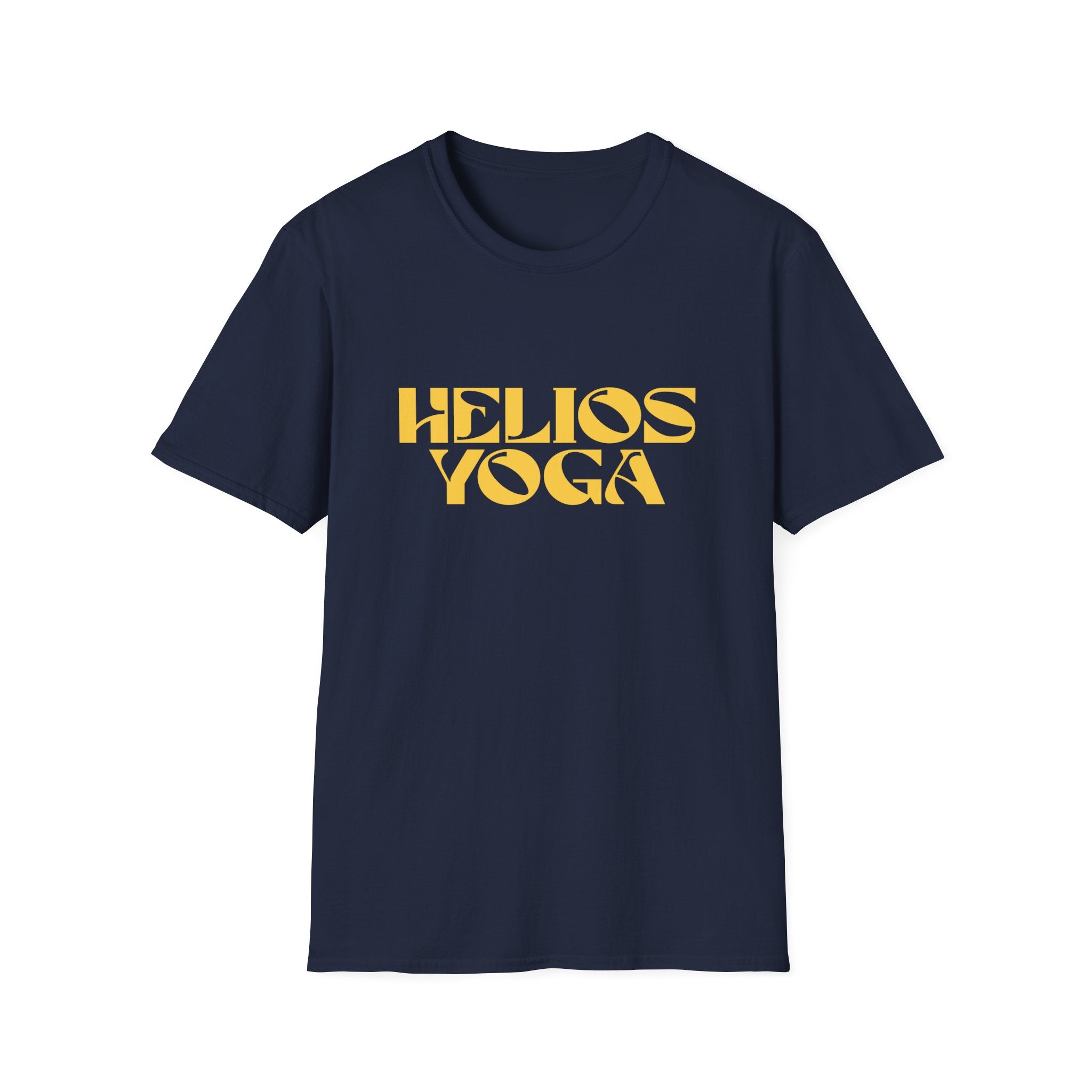 Helios Yoga T-Shirt — Minimal Sun Logo Tee for Yoga & Wellness