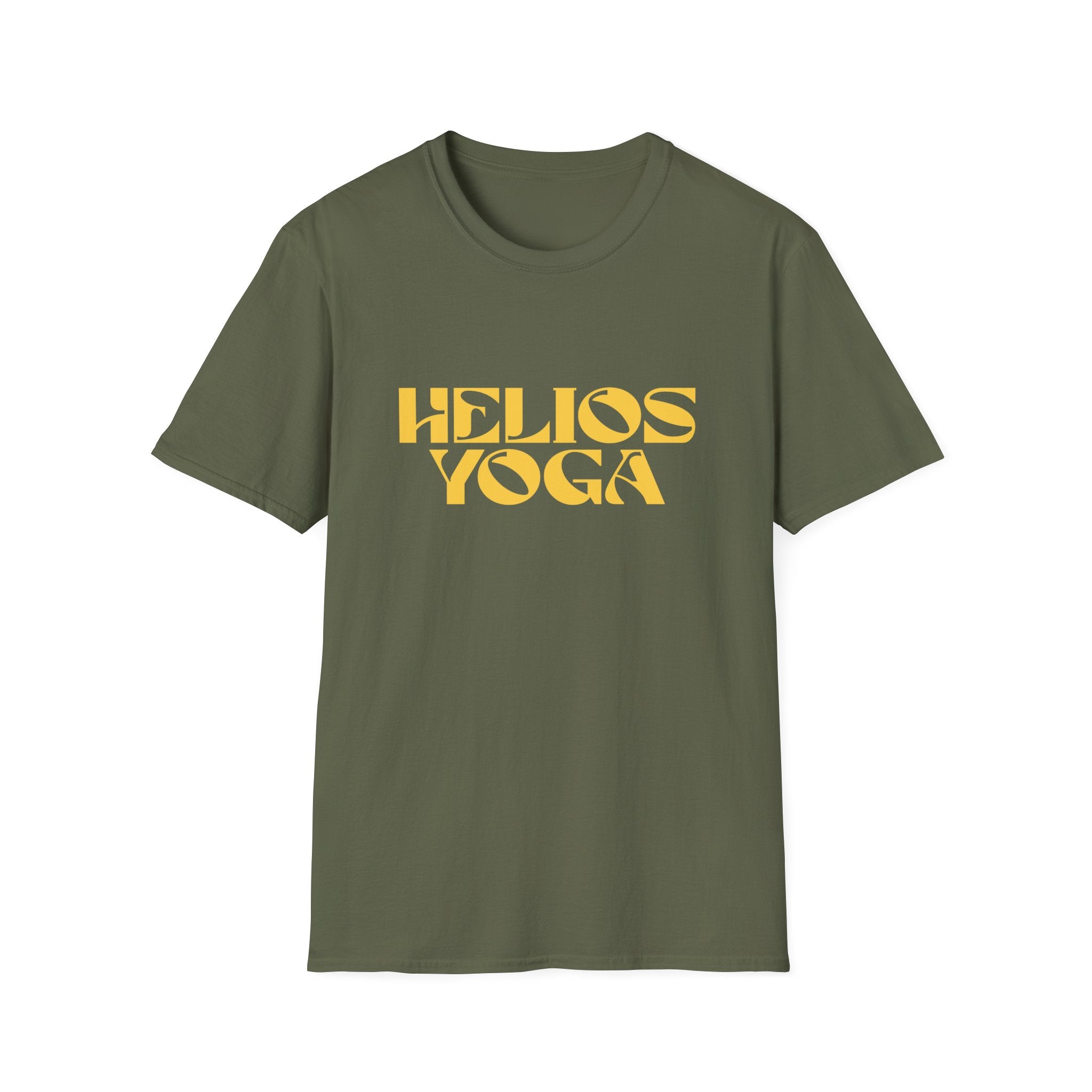 Helios Yoga T-Shirt — Minimal Sun Logo Tee for Yoga & Wellness