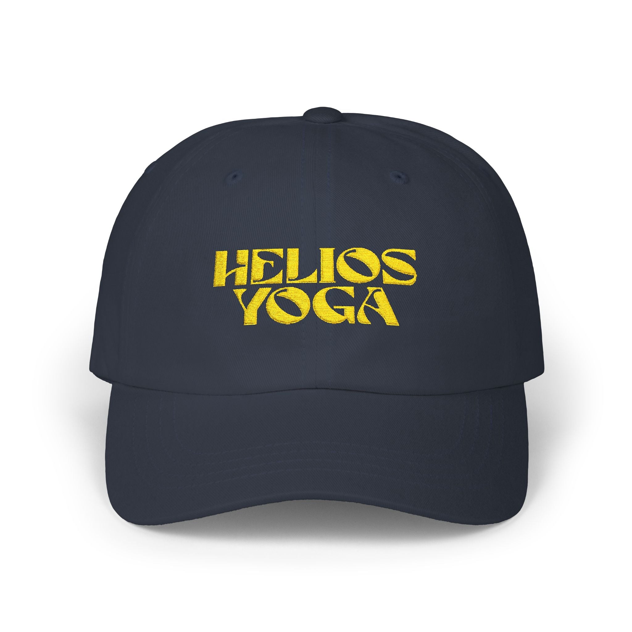 Helios Yoga Embroidered Dad Cap — Green & Yellow Casual Yoga Hat