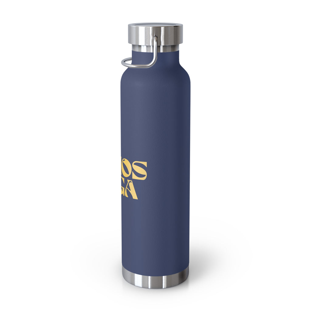 22oz Insulated Water Bottle — Retro 'Hello You' Bold Typography, Copper Vacuum Flask