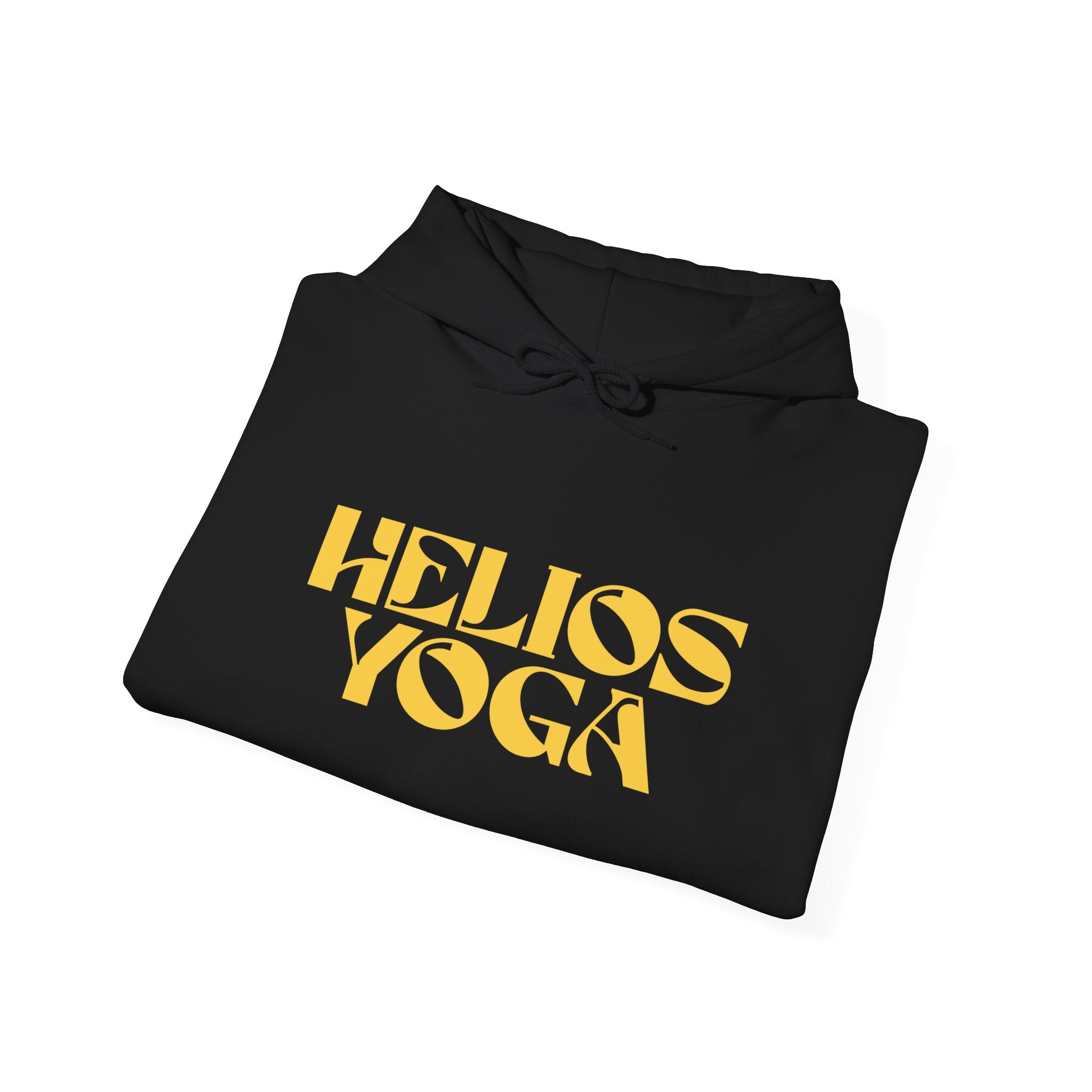Helios Yoga Hoodie – Retro Gold Logo Pullover for Yoga & Casual Wear