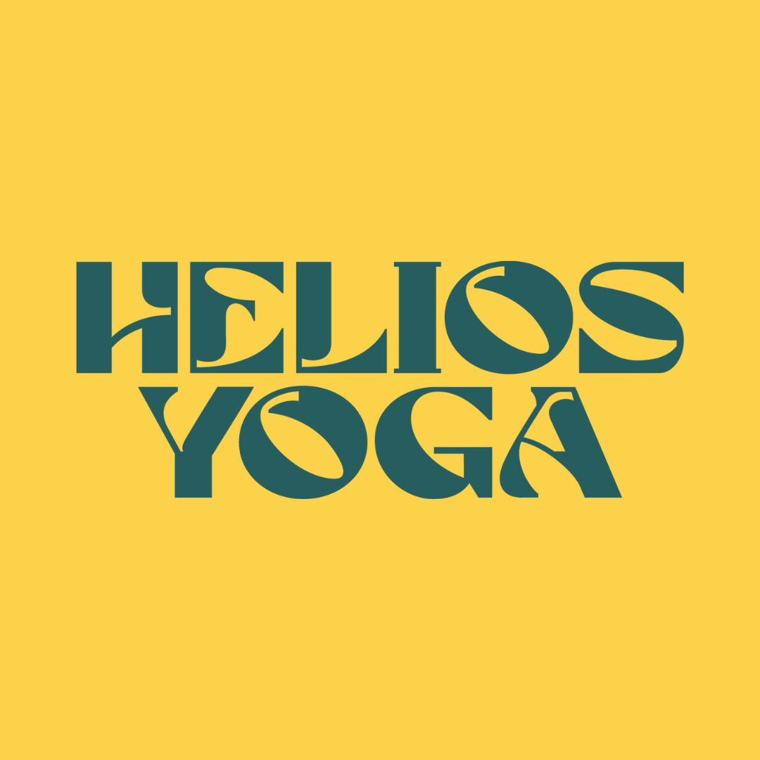 Helios Yoga Sticker — Retro Bold Logo Kiss-Cut Vinyl Sticker