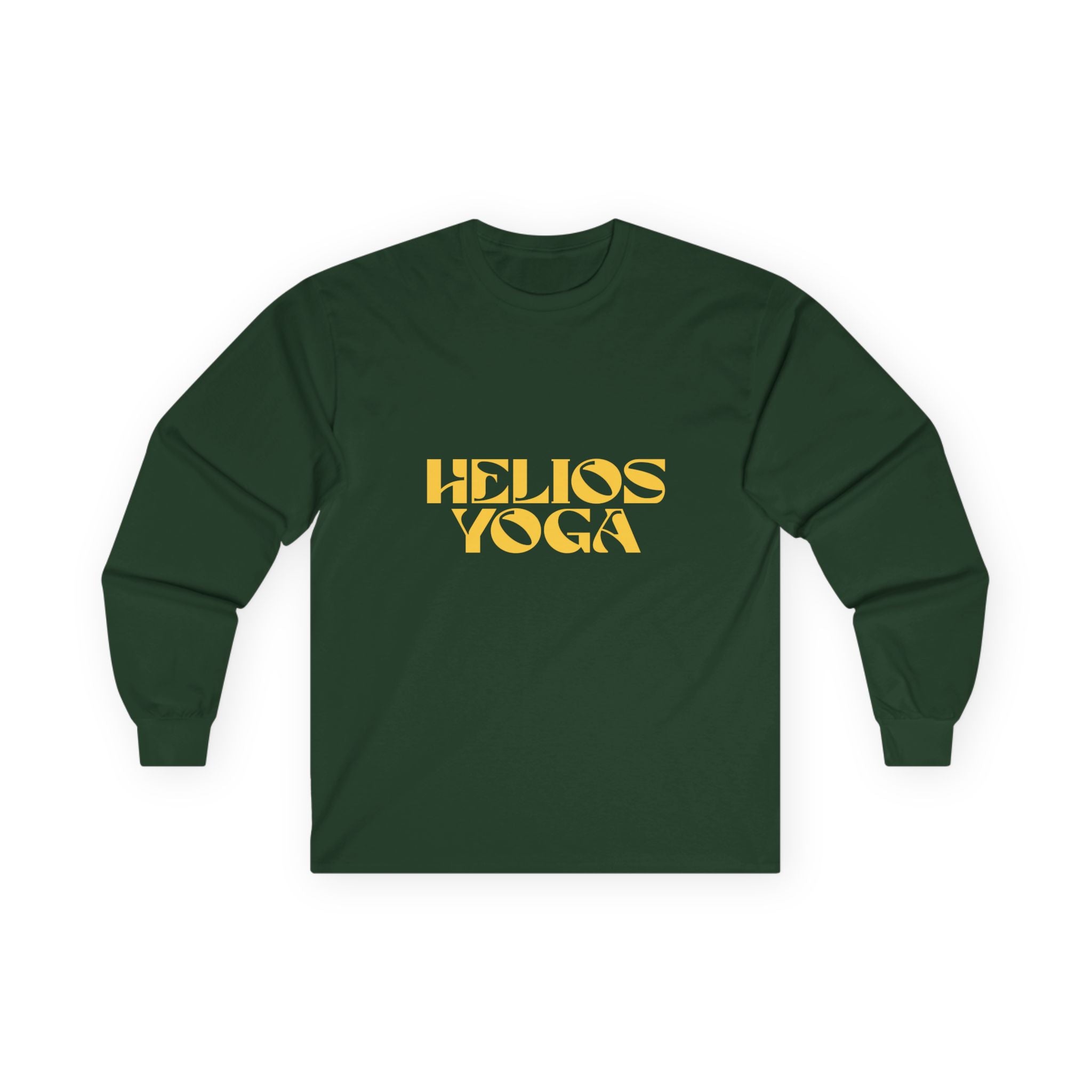 Helios Yoga Long Sleeve Tee — Minimalist Golden Logo