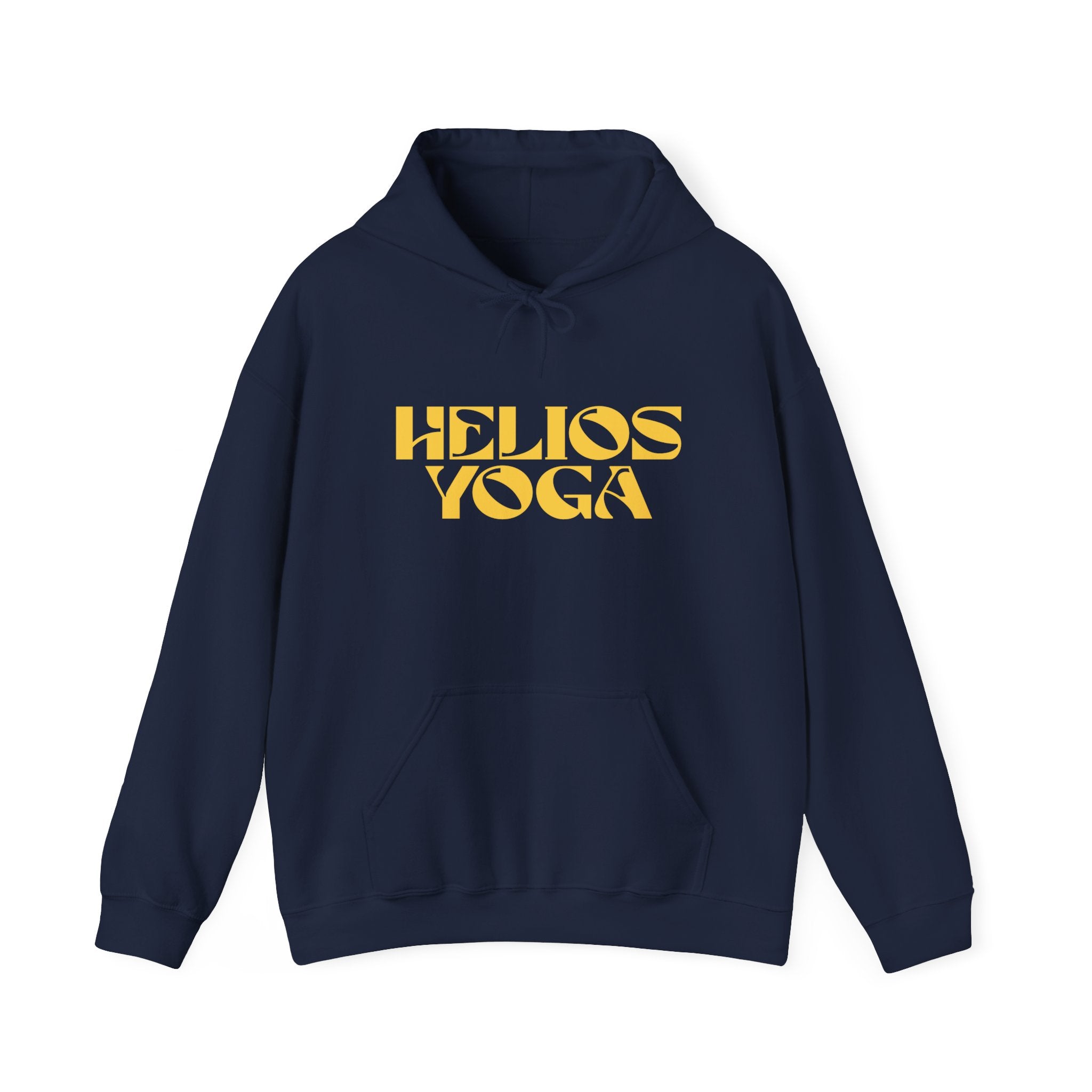 Helios Yoga Hoodie – Retro Gold Logo Pullover for Yoga & Casual Wear