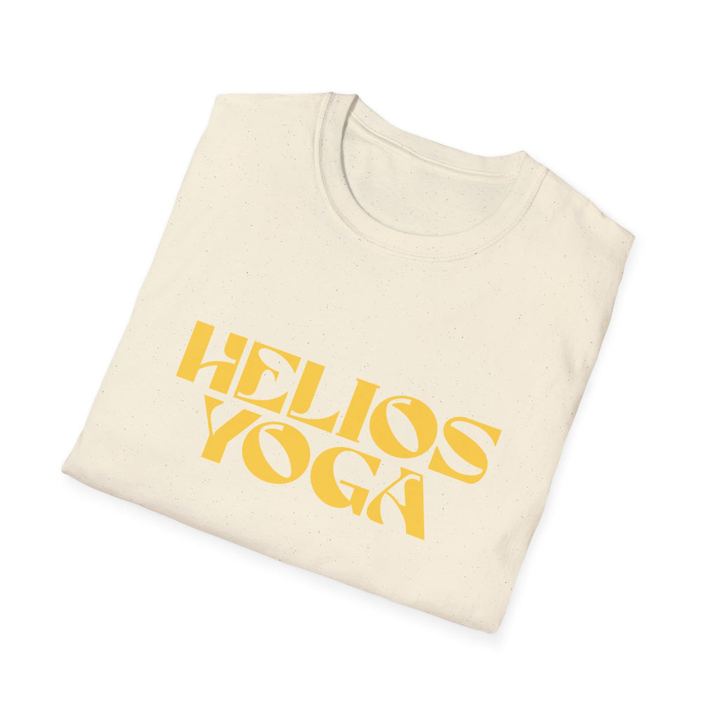 Helios Yoga T-Shirt — Minimal Sun Logo Tee for Yoga & Wellness