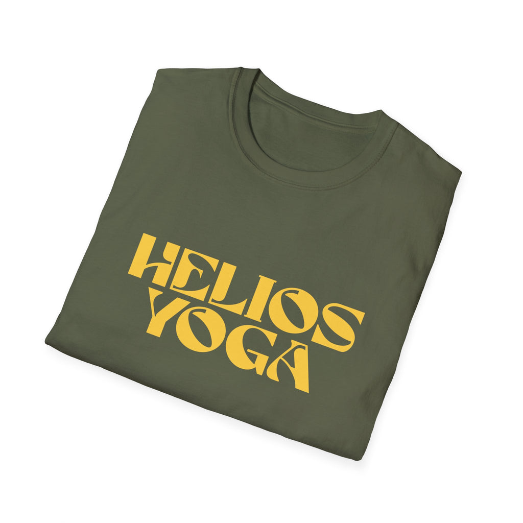 Helios Yoga T-Shirt — Minimal Sun Logo Tee for Yoga & Wellness
