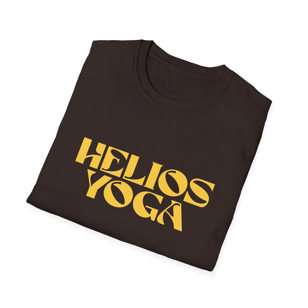 Helios Yoga T-Shirt — Minimal Sun Logo Tee for Yoga & Wellness